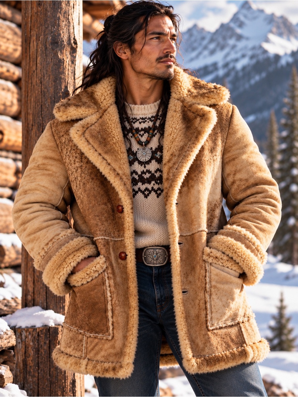 Vintage 1970s MacMor Genuine Sheepskin Shearling Coat – Made in Canada